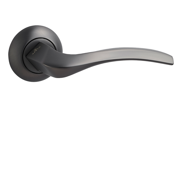 Door Euro Handle PORTLAND for Magnetic Lock, Graphite, Passage