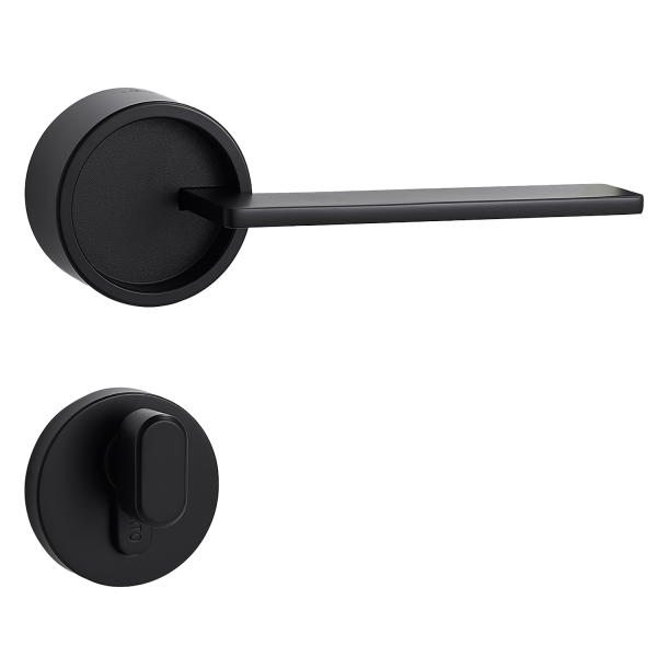 Door Euro Handle VERO for Magnetic Lock, Black, Entry