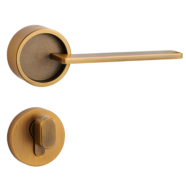 Door Euro Handle VERO for Magnetic Lock, Bronze, Entry