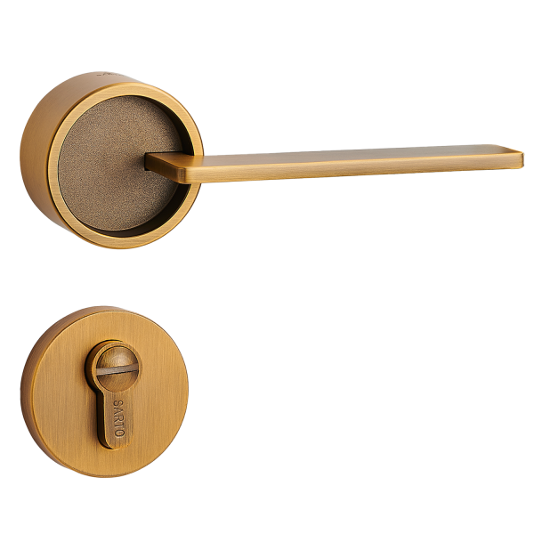 Door Euro Handle VERO for Magnetic Lock, Bronze, Privacy