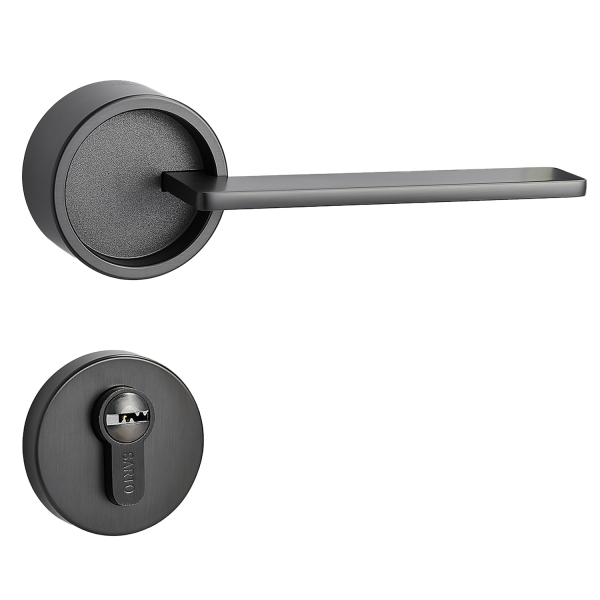 Door Euro Handle VERO for Magnetic Lock, Graphite, Entry