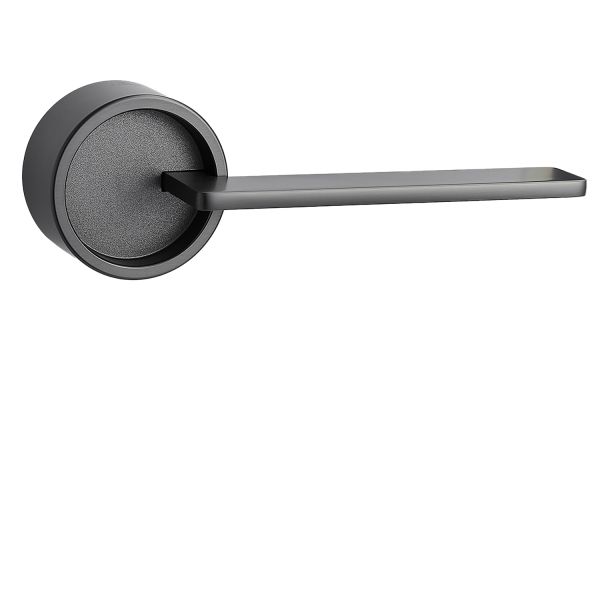 Door Euro Handle VERO for Magnetic Lock, Graphite, Passage