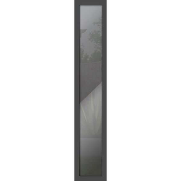 Metal Side Lite for Entry Door Gray Graphite-12" x 82"