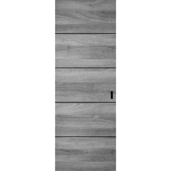 Hidden Barn | Planum 0015 Ginger Ash | Sturdy Finished Doors | Magic Concealed Sliding Set 28" x 80"