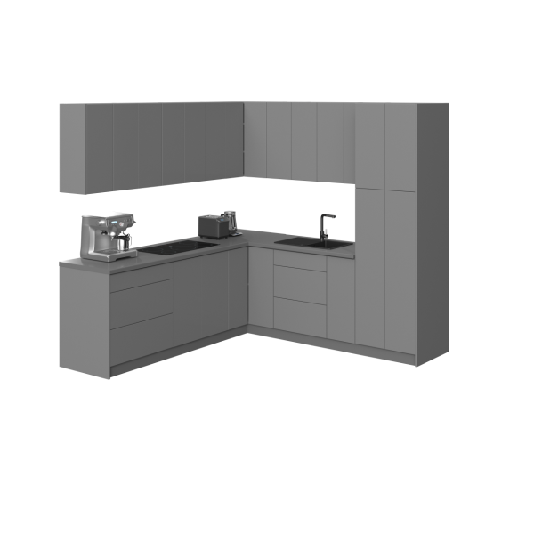 Kitchen Urban Collection Gray Color Base Size 8x8Ft Wide