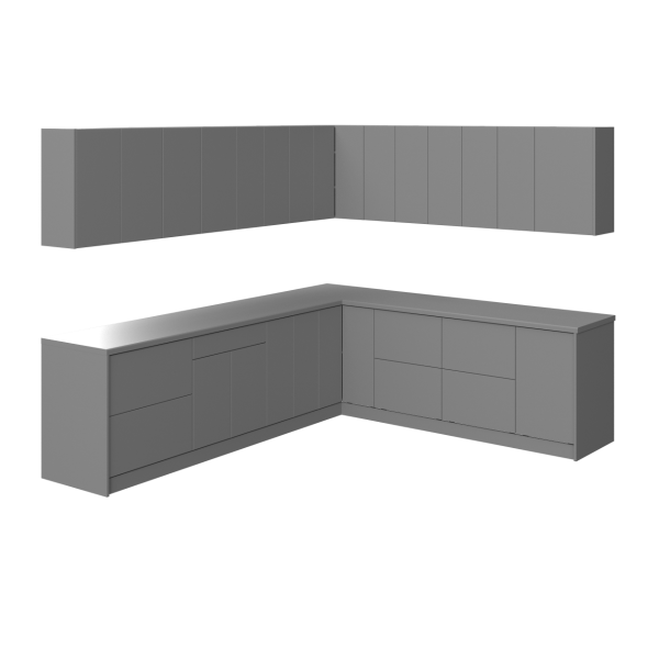 Kitchen Modern Collection Gray Color Base Size 10x8,5Ft Wide