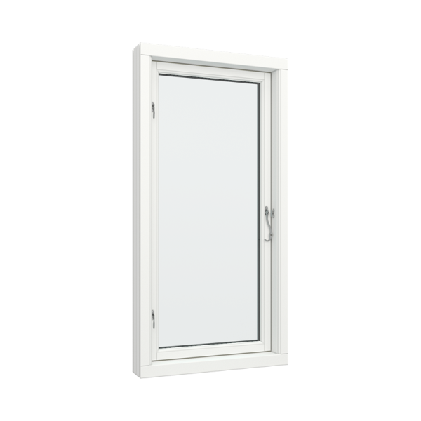 Single-Glass PVC Casement Window with Side Hinges