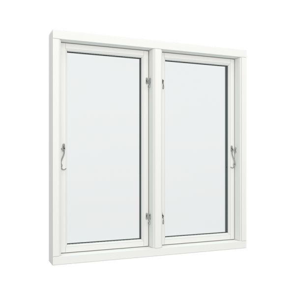 Top-Controlled Window Aluminum for 2 Rooms, Single Glass Panel, Size 100 x 50, White, Black Frame Color, Double Pane, Transpered Glass (View from inside)