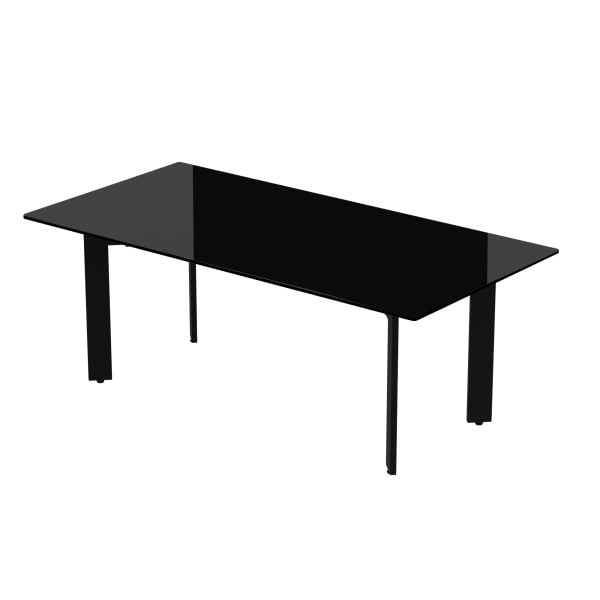 Coffe Table FLORENCE 47x23x17 BLACK GLASS