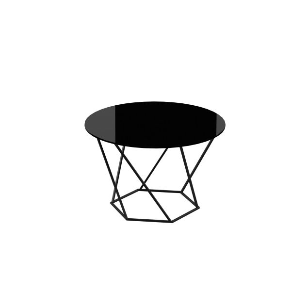 Coffe Table VENICE 23x17 BLACK GLASS