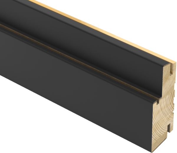Wooden Door Frame (Jamb) for Swing Doors Matte Black Color