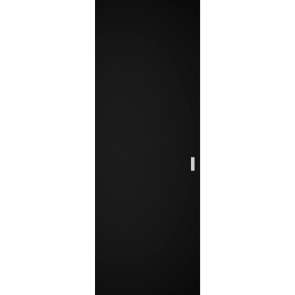Hidden Barn | Planum 0010 Black Matte | Sturdy Finished Modern Doors | Magic Concealed Sliding Set 28" x 80"