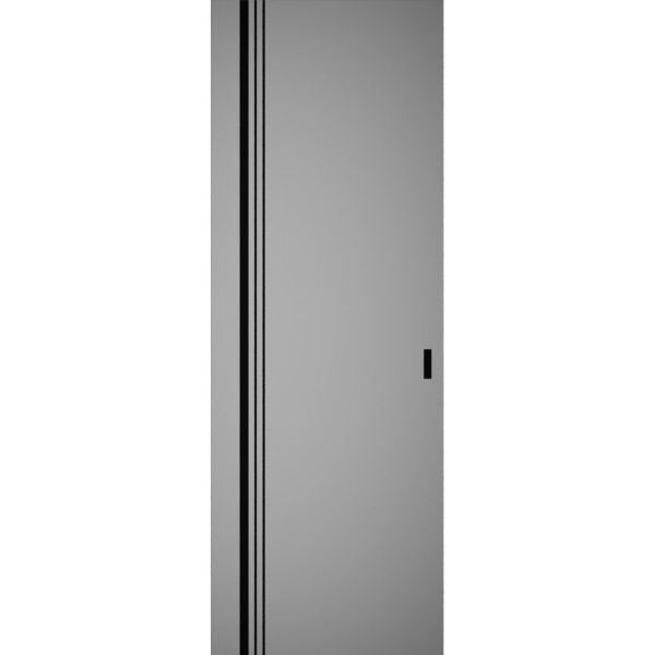 Hidden Barn | Planum 0011 Matte Grey | Sturdy Finished Flush Modern Doors | Magic Concealed Sliding Set 28" x 80"