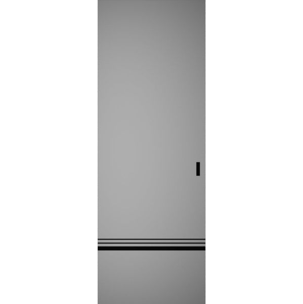 Hidden Barn | Planum 0012 Matte Grey | Sturdy Finished Flush Modern Doors | Magic Concealed Sliding Set 18" x 80"