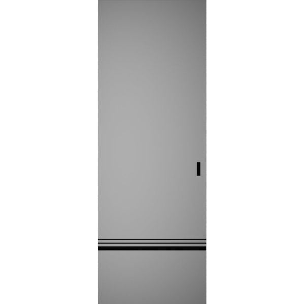Hidden Barn | Planum 0012 Matte Grey | Sturdy Finished Flush Modern Doors | Magic Concealed Sliding Set 28" x 80"