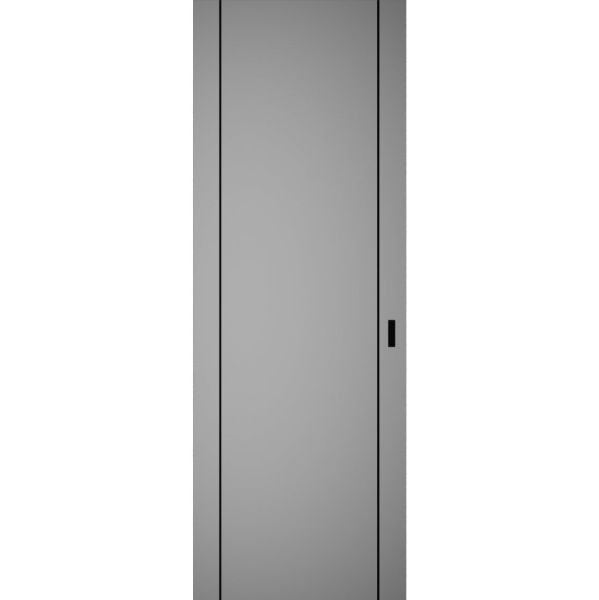 Hidden Barn | Planum 0017 Matte Grey | Sturdy Finished Flush Modern Doors | Magic Concealed Sliding Set 28" x 80"