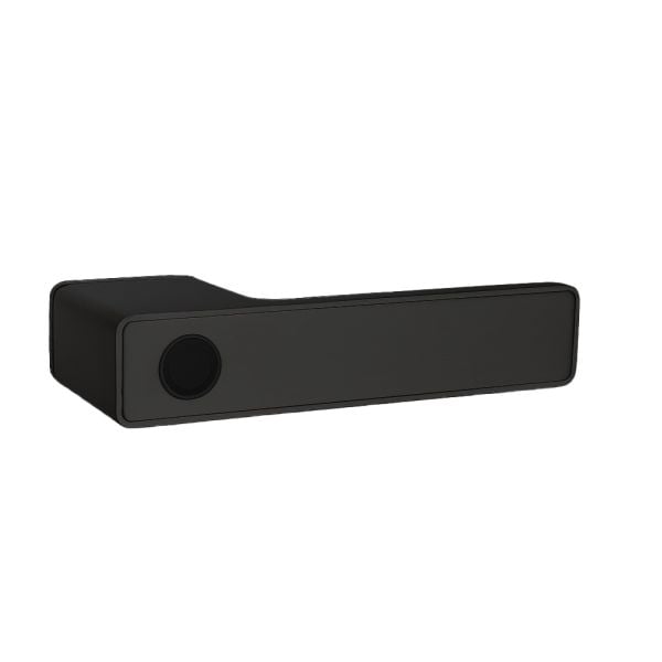 Interior Door Smart Fingerprint Euro Handle MONACO for With Lock, Black, ENTRY