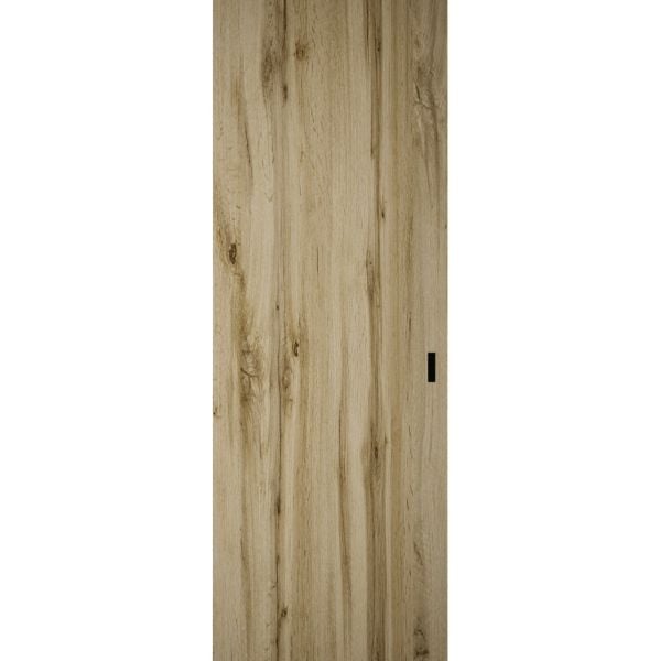 Hidden Barn | Planum 0010 Oak | Sturdy Finished Flush Modern Doors | Magic Concealed Sliding Set 30" x 96"