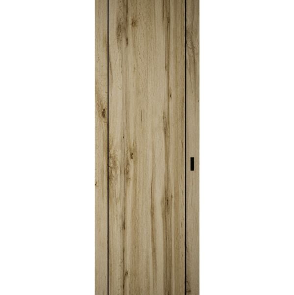 Hidden Barn | Planum 0017 Oak | Sturdy Finished Flush Modern Doors | Magic Concealed Sliding Set 42" x 84"