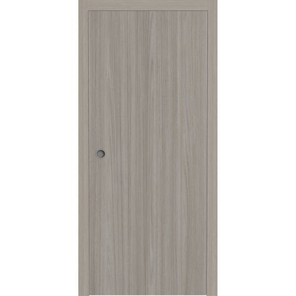 Sliding Pocket Door 18 x 84 inches | BASIC 3001 Oak | Kit Rail Hardware | Solid Wood Interior Bedroom Modern Doors
