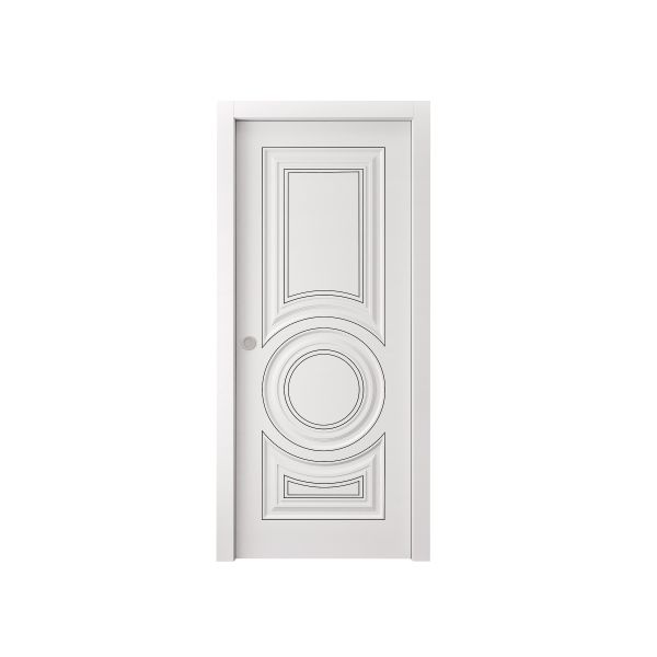 Sliding Pocket Door 18 x 84 inches | ROYAL 9855 White Enamel | Kit Rail Hardware | Solid Wood Interior Bedroom Doors