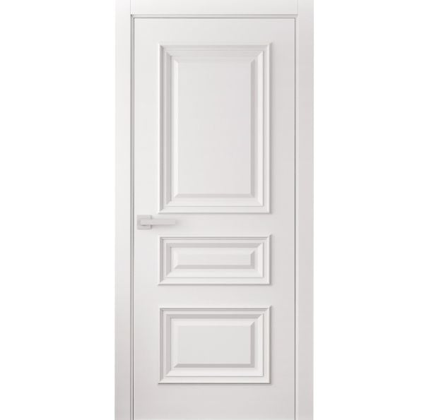 Interior Door 18 x 80 inches | ROYAL 9833 White Enamel | Single Regular Panel Frame Handle | Bathroom Bedroom Doors