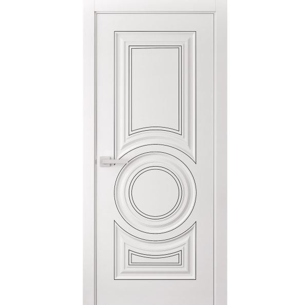 Interior Door 18 x 80 inches | ROYAL 9855 White Enamel | Single Regular Panel Frame Handle | Bathroom Bedroom Doors