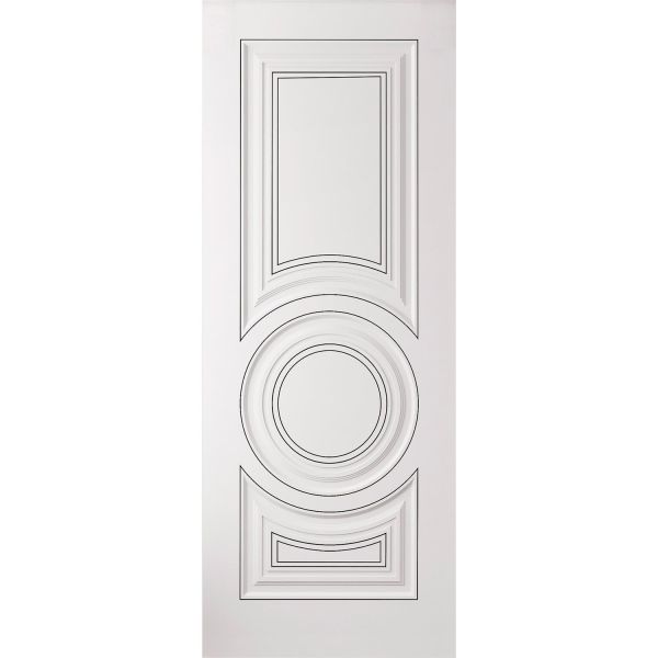 Slab Door Panel 18 x 80 inches | ROYAL 9855 White Enamel | Bathroom Bedroom Doors