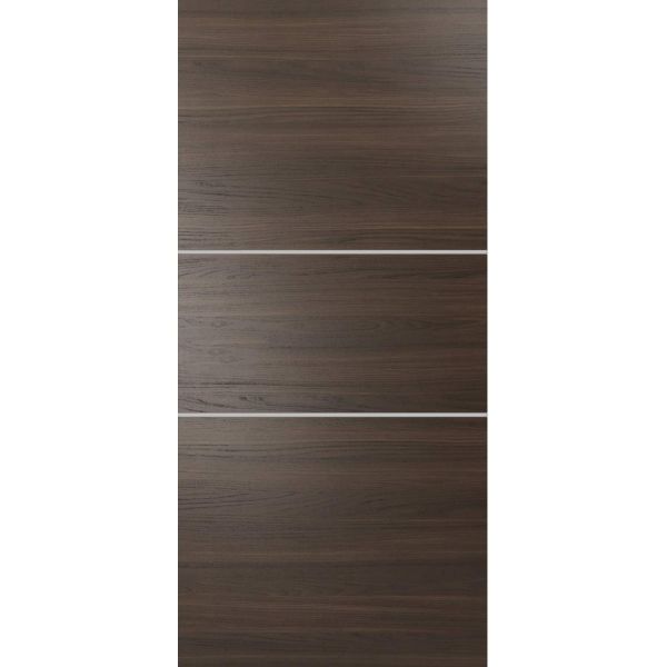 Slab Barn Door Panel | Planum 0110 Chocolate Ash | Sturdy Finished Doors | Pocket Closet Sliding-18" x 80"