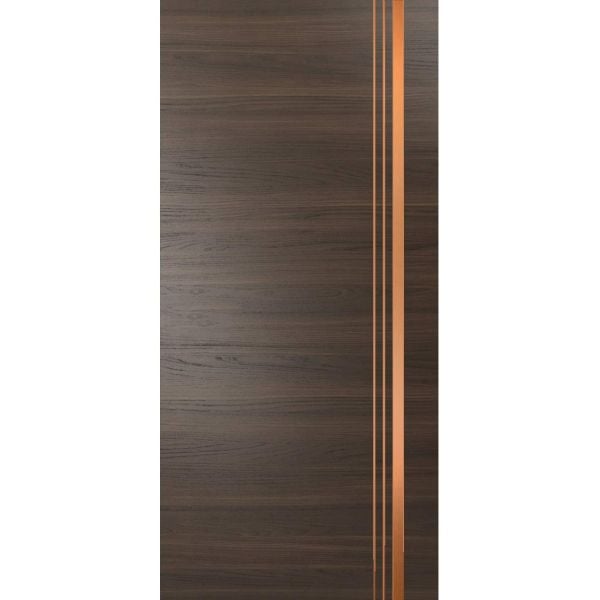 Slab Barn Door Panel | Planum 1010 Chocolate Ash | Sturdy Finished Doors | Pocket Closet Sliding-18" x 80"