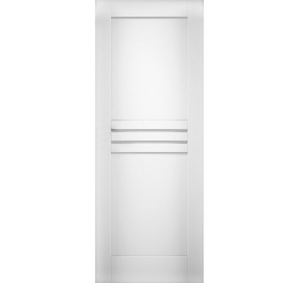 Slab Door Panel 18 x 80 inches / Mela 7444 White Silk / Modern Finished Doors / Pocket Closet Sliding Barn