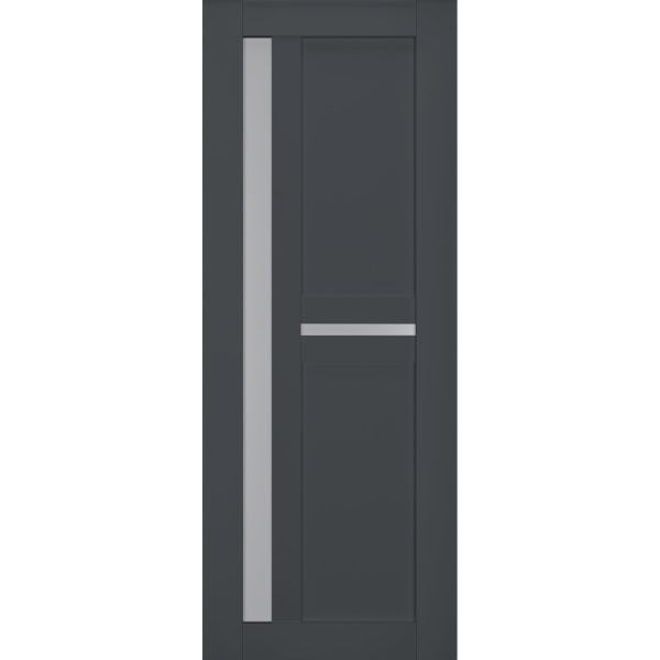 Slab Barn Door Panel Frosted Glass | Veregio 7288 Antracite | Sturdy Finished Doors | Pocket Closet Sliding