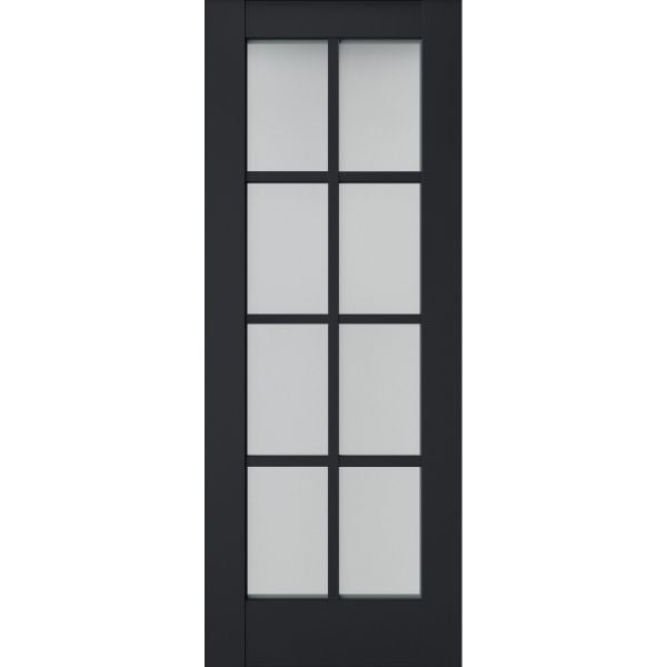 Slab Barn Door Panel Frosted Glass | Veregio 7412 Antracite | Sturdy Finished Doors | Pocket Closet Sliding