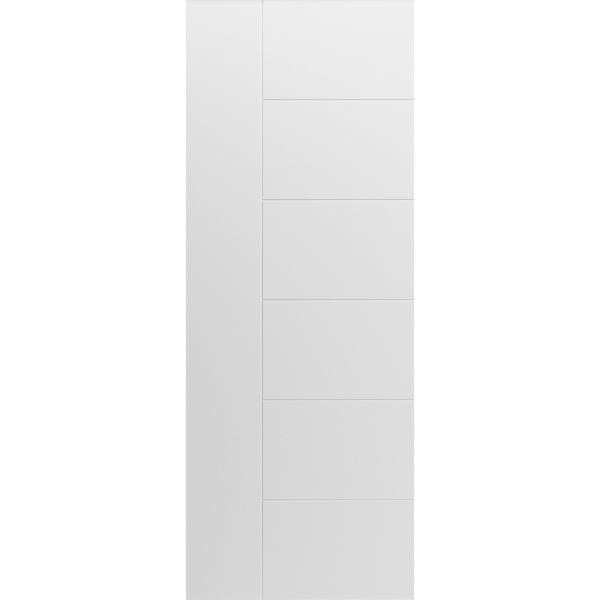 Slab Door Panel 28 x 84 inches / Mela 0716 Painted White / Modern Finished Doors / Pocket Closet Sliding Barn