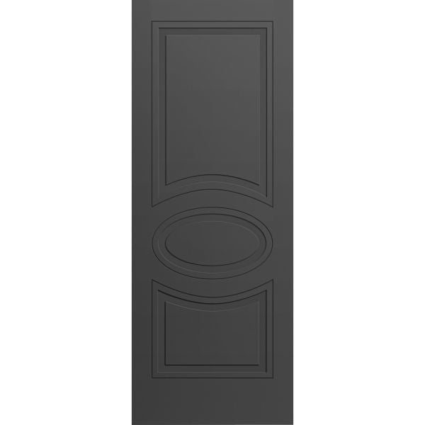 Slab Door Panel 42 x 80 inches / Mela 7001 Painted Black / Modern Finished Doors / Pocket Closet Sliding Barn