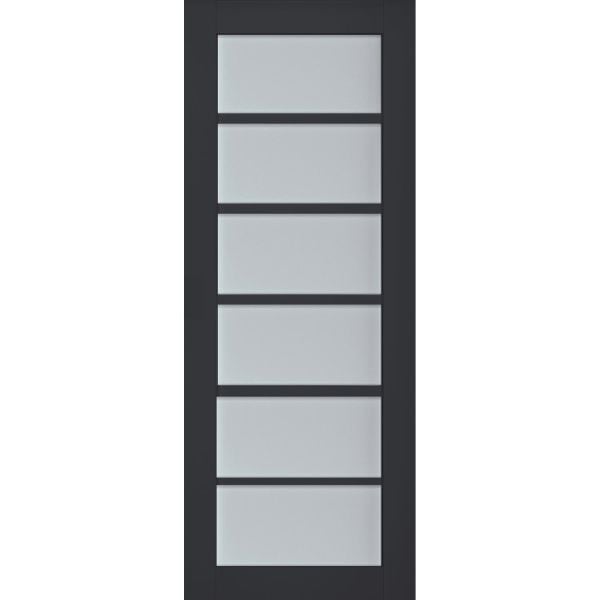 Slab Barn Door Panel Frosted Glass | Veregio 7602 Antracite | Sturdy Finished Doors | Pocket Closet Sliding