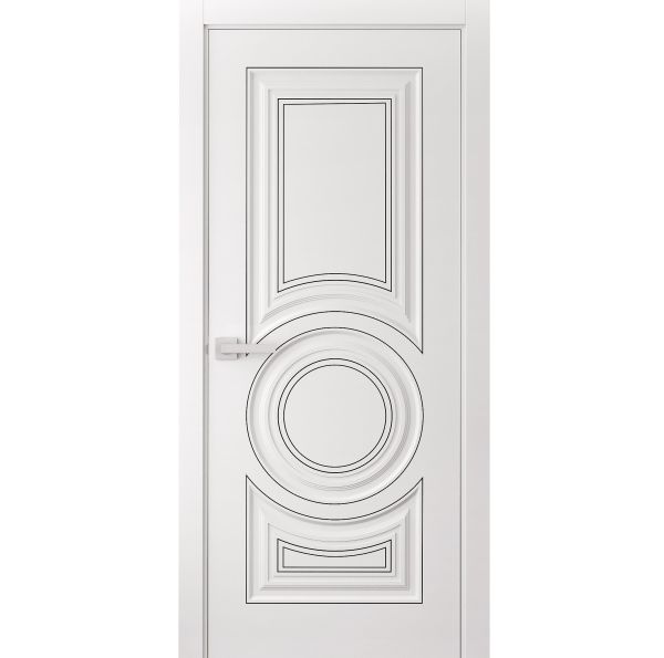 Interior Door 18 x 80 inches | ROYAL 9855 White Enamel | Single Regular Panel Frame Handle | Bathroom Bedroom Doors
