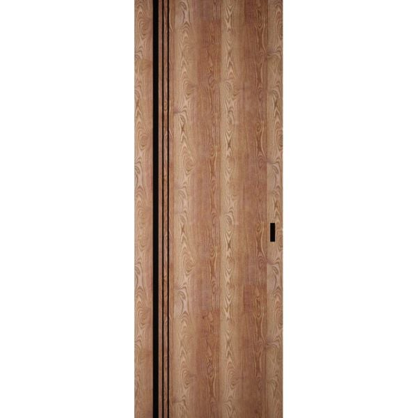 Hidden Barn | Planum 0011 Walnut | Sturdy Finished Flush Modern Doors | Magic Concealed Sliding Set 24" x 96"