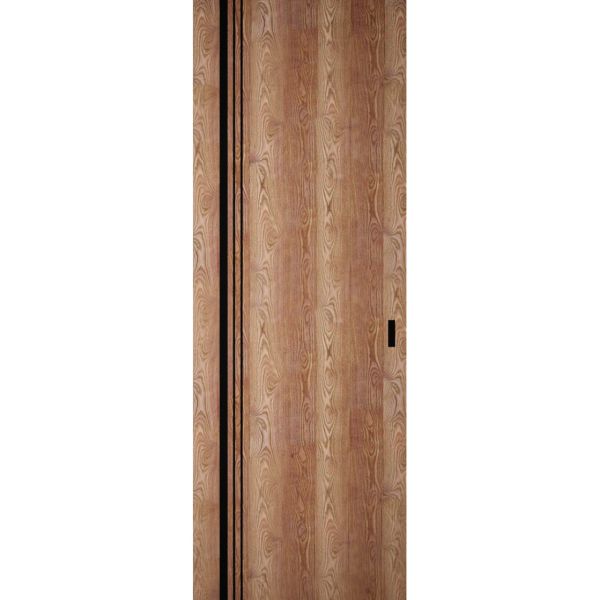 Hidden Barn | Planum 0011 Walnut | Sturdy Finished Flush Modern Doors | Magic Concealed Sliding Set 28" x 84"