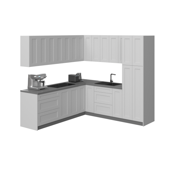 Kitchen Urban Collection White Matte Color Base Size 8x8Ft Wide