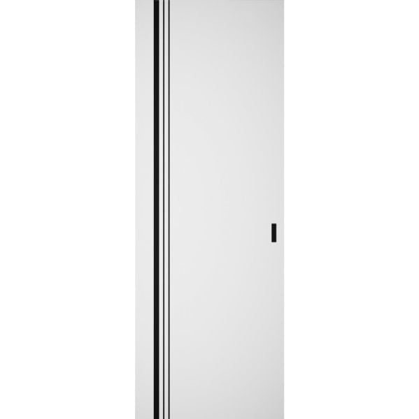 Hidden Barn | Planum 0011 White Silk | Sturdy Finished Doors | Magic Concealed Sliding Set 28" x 80"