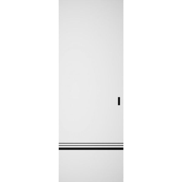 Hidden Barn | Planum 0012 White Silk | Sturdy Finished Doors | Magic Concealed Sliding Set 28" x 80"