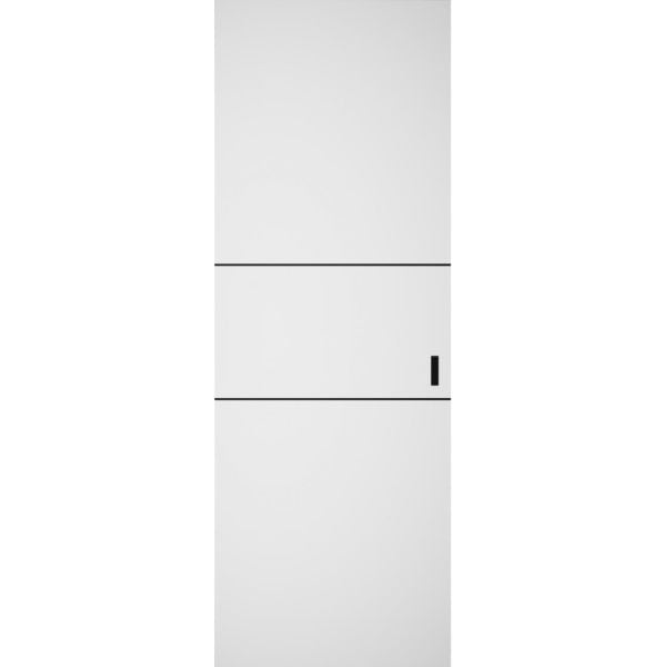 Hidden Barn | Planum 0014 White Silk | Sturdy Finished Doors | Magic Concealed Sliding Set 28" x 80"