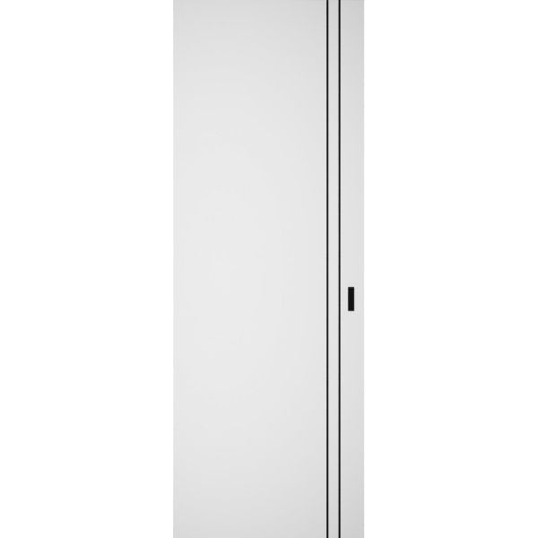Hidden Barn | Planum 0016 White Silk | Sturdy Finished Doors | Magic Concealed Sliding Set 28" x 80"