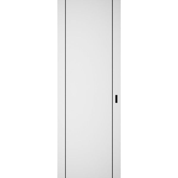 Hidden Barn | Planum 0017 White Silk | Sturdy Finished Doors | Magic Concealed Sliding Set 28" x 80"