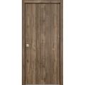 Sliding Closet Bi-fold Doors | Planum 0010 Chocolate Ash | Sturdy Tracks Moldings Trims Hardware Set | Wood Solid Bedroom Wardrobe Doors  Walnut
