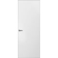 Modern Solid Hidden Door with Handle | Planum 0010 Primed with Black Hidden Frame 28" x 80" Right-hand Inswing Black Frame | Hinges Lock Handle | Modern Wardrobe Wood Solid Doors Primed