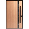 Front Exterior Pivot Prehung Aluminum Door / Axis 1133 Teak / Entry Metal Modern W58" x H108" Right-hand Inswing Teak