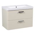 Modern Wall-Mounted Bathroom Vanity with Washbasin | Fiona Blue Matte Collection | Non-Toxic Fire-Resistant MDF-30" Beige Matte