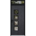 Front Exterior Prehung Aluminum Door / Cynex 6106 Dark Stone / Entry Steel Metal Modern Painted W36"xH80+14" Right-hand Inswing Dark Stone